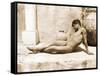 Reclining Nude Male, C. 1898-Wilhelm Von Gloeden-Framed Stretched Canvas