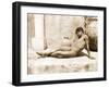 Reclining Nude Male, C. 1898-Wilhelm Von Gloeden-Framed Photographic Print