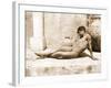 Reclining Nude Male, C. 1898-Wilhelm Von Gloeden-Framed Photographic Print