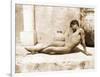 Reclining Nude Male, C. 1898-Wilhelm Von Gloeden-Framed Photographic Print