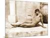 Reclining Nude Male, C. 1898-Wilhelm Von Gloeden-Mounted Photographic Print