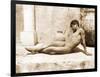 Reclining Nude Male, C. 1898-Wilhelm Von Gloeden-Framed Photographic Print