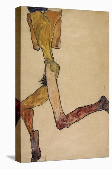 Reclining Nude Man, 1910-Egon Schiele-Stretched Canvas