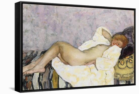 Reclining Nude; Nu Couche-Henri Lebasque-Framed Stretched Canvas