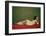 Reclining Nude on Red-Félix Vallotton-Framed Giclee Print