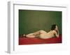 Reclining Nude on Red-Félix Vallotton-Framed Giclee Print