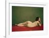 Reclining Nude on Red-Félix Vallotton-Framed Giclee Print