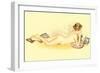 Reclining Nude Reading Book-null-Framed Art Print