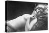 Reclining Nude Smoking-null-Stretched Canvas