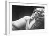 Reclining Nude Smoking-null-Framed Photographic Print