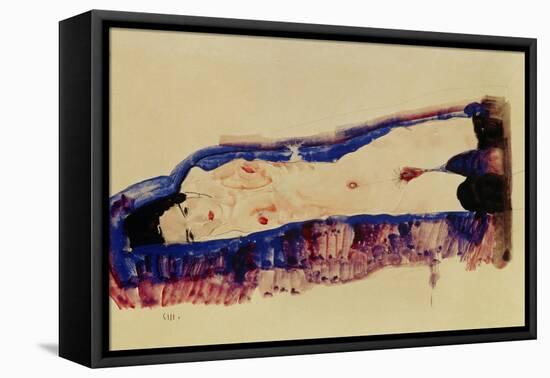 Reclining Nude with Black Stockings, 1911-Egon Schiele-Framed Stretched Canvas