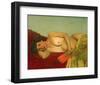 Reclining Nude With Book-Félix Vallotton-Framed Giclee Print