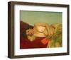 Reclining Nude With Book-Félix Vallotton-Framed Giclee Print