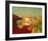 Reclining Nude With Book-Félix Vallotton-Framed Giclee Print