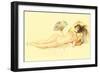 Reclining Nude with Fan-null-Framed Art Print