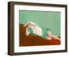 Reclining Nude With Green Silk Scarf-Félix Vallotton-Framed Giclee Print