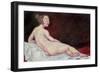 Reclining Nude with Ink, 2018 (Acrylic Paint on Illustration Board)-Anita Kunz-Framed Giclee Print