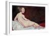 Reclining Nude with Ink, 2018 (Acrylic Paint on Illustration Board)-Anita Kunz-Framed Giclee Print