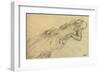 Reclining Nude-Edgar Degas-Framed Art Print