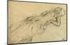 Reclining Nude-Edgar Degas-Mounted Art Print