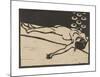 Reclining Nude-Ernst Ludwig Kirchner-Mounted Premium Giclee Print