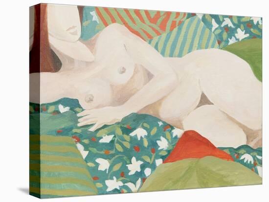 Reclining nude-Jennifer Abbott-Stretched Canvas