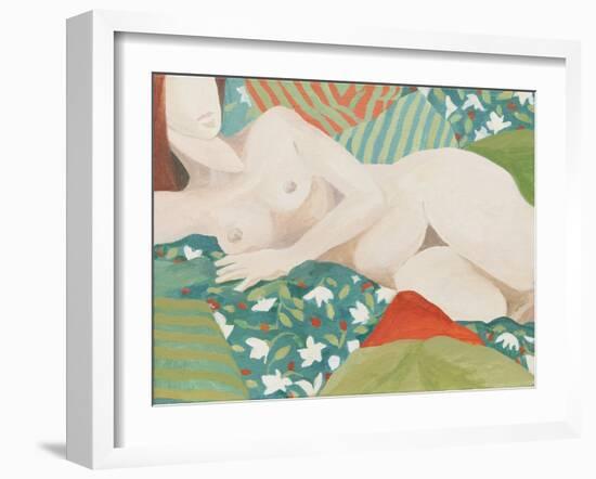 Reclining nude-Jennifer Abbott-Framed Giclee Print