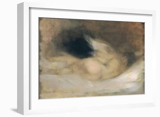 Reclining Nude-Eugene Carriere-Framed Giclee Print