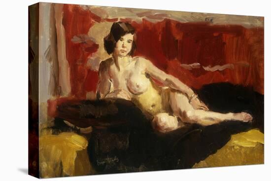Reclining Nude-Isaac Israels-Stretched Canvas