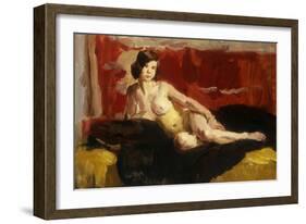 Reclining Nude-Isaac Israels-Framed Giclee Print