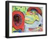 Reclining Nude-Ernst Ludwig Kirchner-Framed Giclee Print