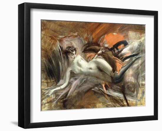 Reclining Nude-Giovanni Boldini-Framed Giclee Print