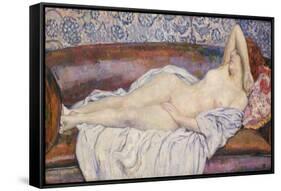 Reclining Nude-Theo van Rysselberghe-Framed Stretched Canvas