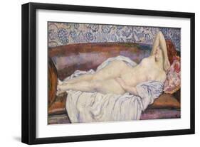 Reclining Nude-Theo van Rysselberghe-Framed Premium Giclee Print