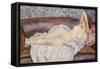 Reclining Nude-Theo van Rysselberghe-Framed Stretched Canvas