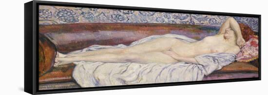 Reclining Nude-Théo van Rysselberghe-Framed Stretched Canvas