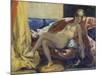 Reclining Odalisque Or, Woman with a Parakeet, 1827-Eugene Delacroix-Mounted Giclee Print