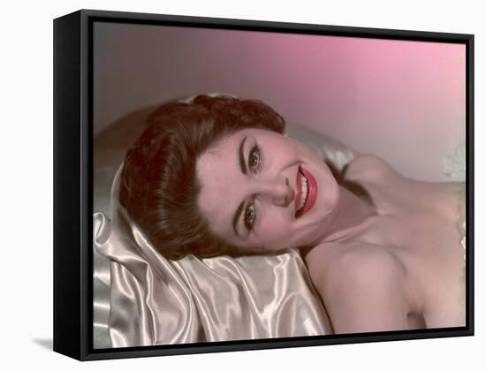 Reclining Pin-Up 1950s-Charles Woof-Framed Stretched Canvas