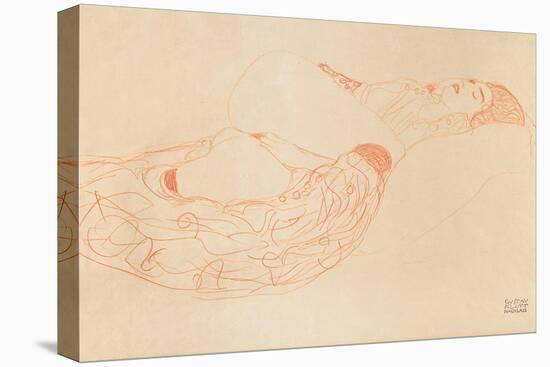 Reclining Semi-Nude (Masturbatin), 1912-1913-Gustav Klimt-Stretched Canvas