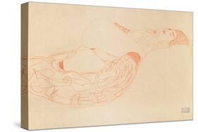 Reclining Semi-Nude (Masturbatin), 1912-1913-Gustav Klimt-Stretched Canvas