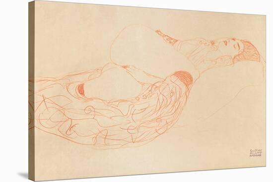 Reclining Semi-Nude (Masturbatin), 1912-1913-Gustav Klimt-Stretched Canvas