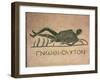 Reclining Skeleton with the Caption "Know Thyself"-null-Framed Giclee Print