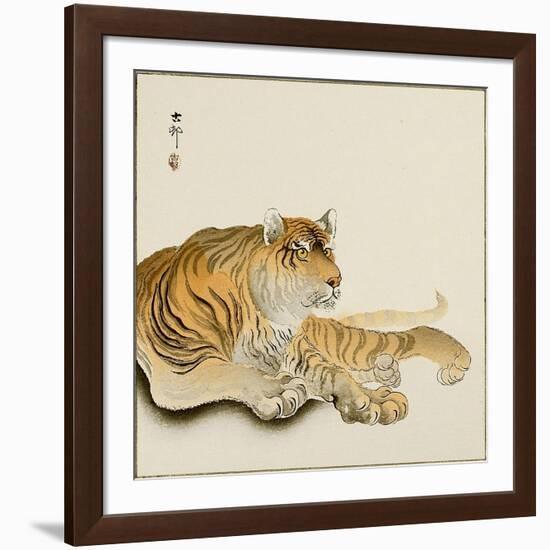 Reclining Tiger-Koson Ohara-Framed Giclee Print