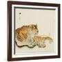 Reclining Tiger-Koson Ohara-Framed Giclee Print