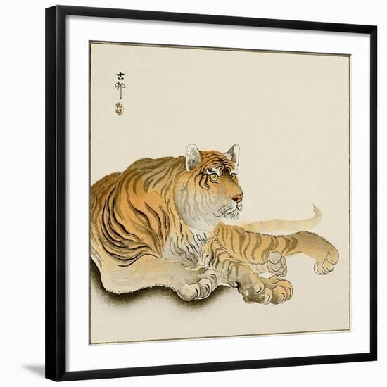 Reclining Tiger-Koson Ohara-Framed Giclee Print