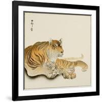 Reclining Tiger-Koson Ohara-Framed Giclee Print