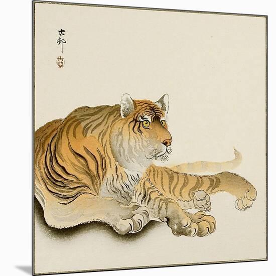 Reclining Tiger-Koson Ohara-Mounted Giclee Print