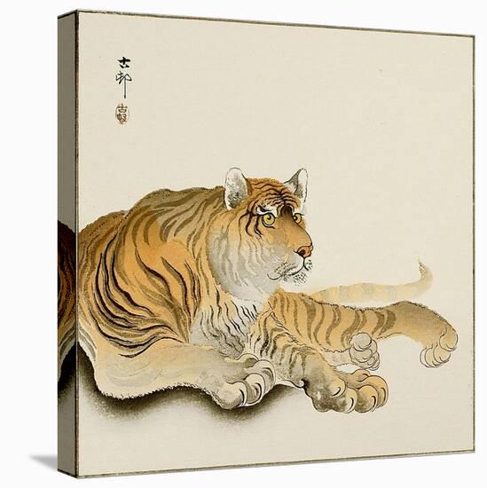 Reclining Tiger-Koson Ohara-Stretched Canvas