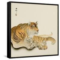 Reclining Tiger-Koson Ohara-Framed Stretched Canvas