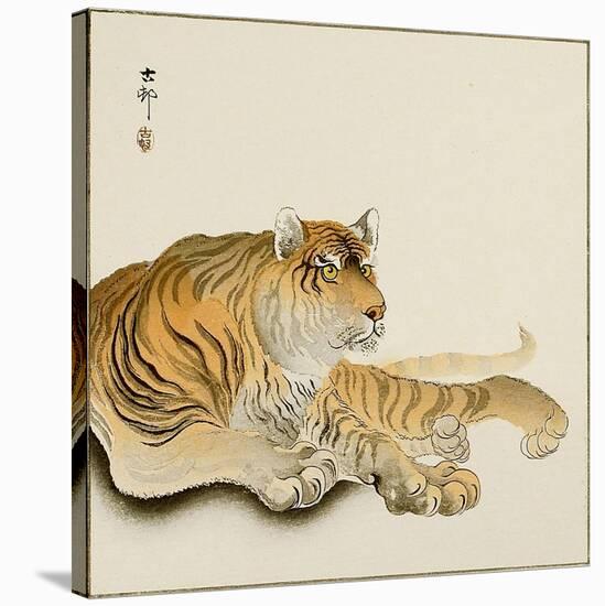 Reclining Tiger-Koson Ohara-Stretched Canvas